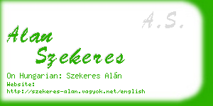 alan szekeres business card